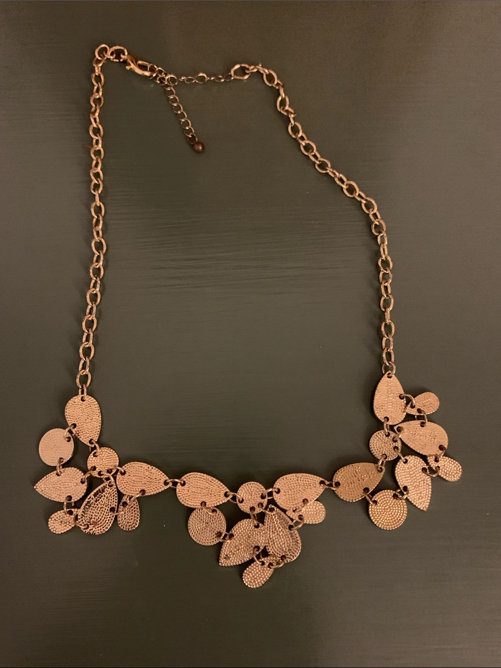 Gold Floral Leaf Statement Necklace - Women's Jewelry